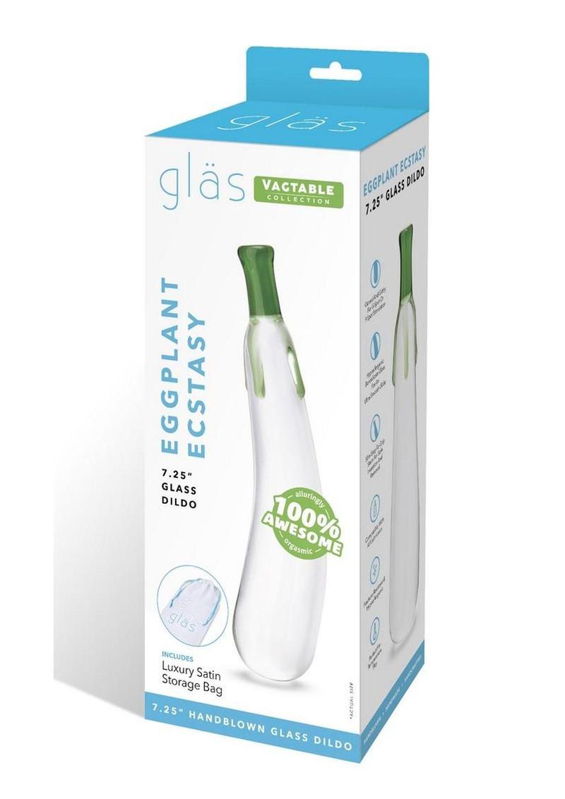 Eggplant Ecstasy Glass Dildo