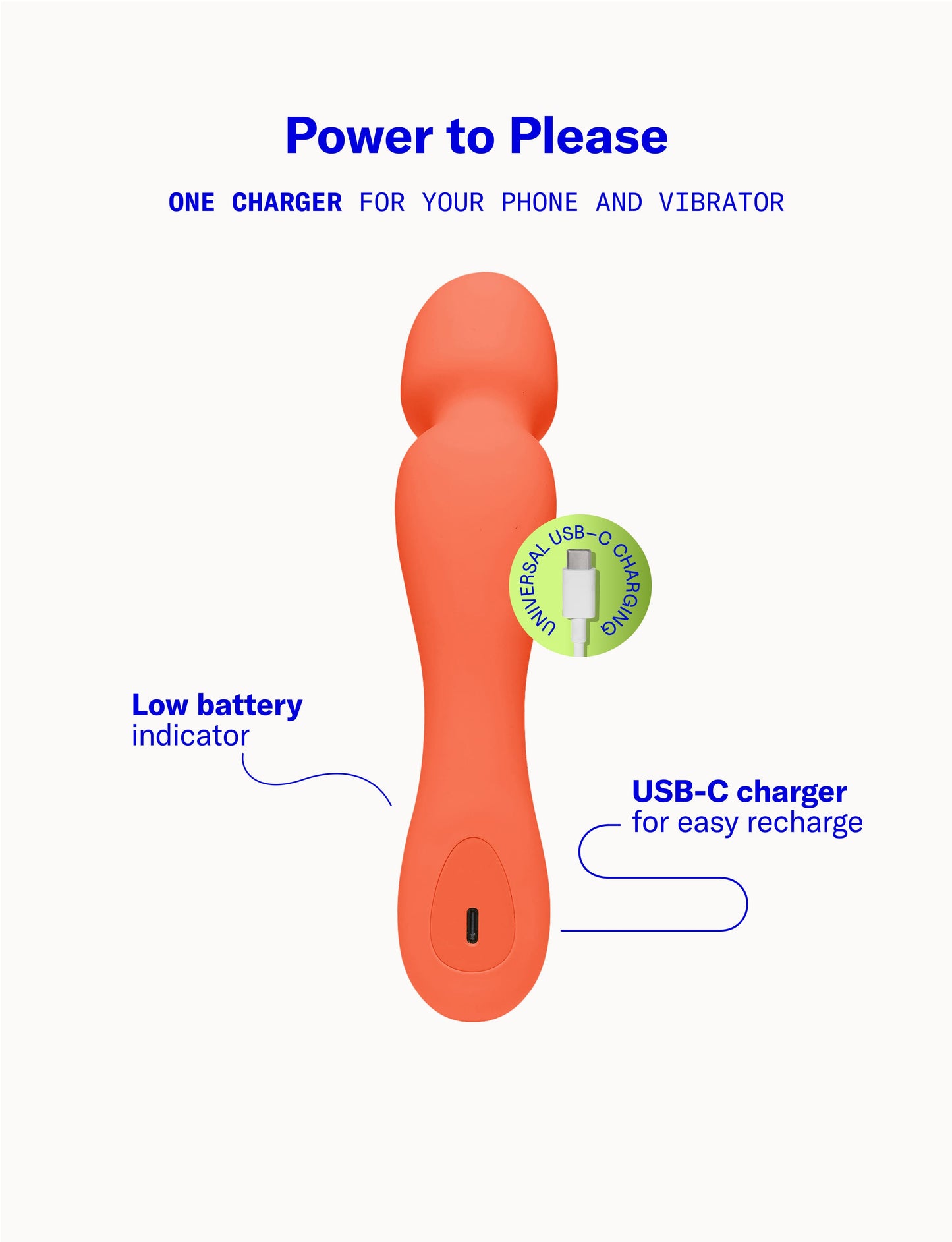 Dame Min Mini Wand Vibrator Papaya