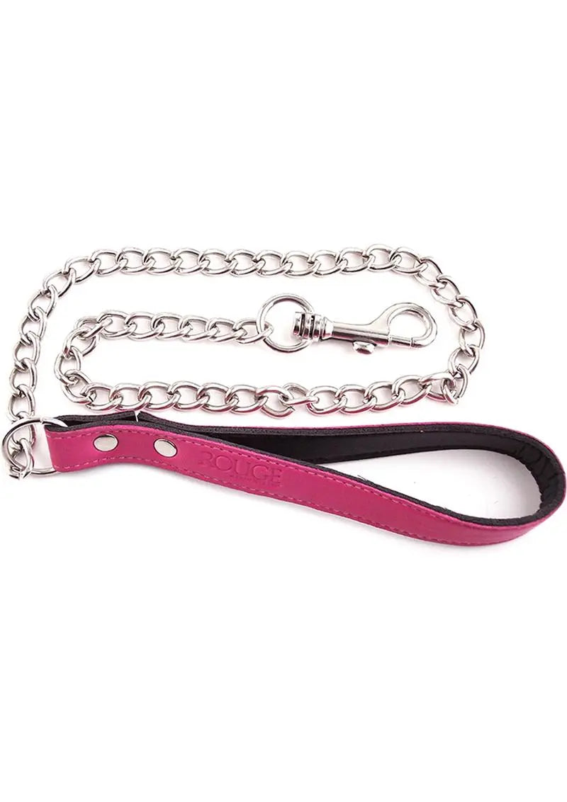 Pink Leather Lead with Chain Field Day Boutique