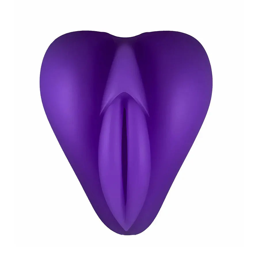 Purple Lippi silicone vulva-shaped grinding pad