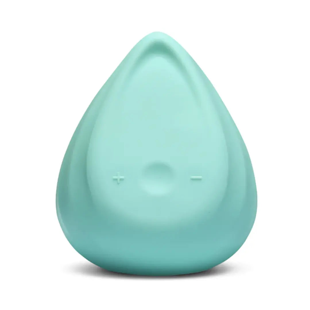 Front view of Evii Biird mint green silicone vibrator
