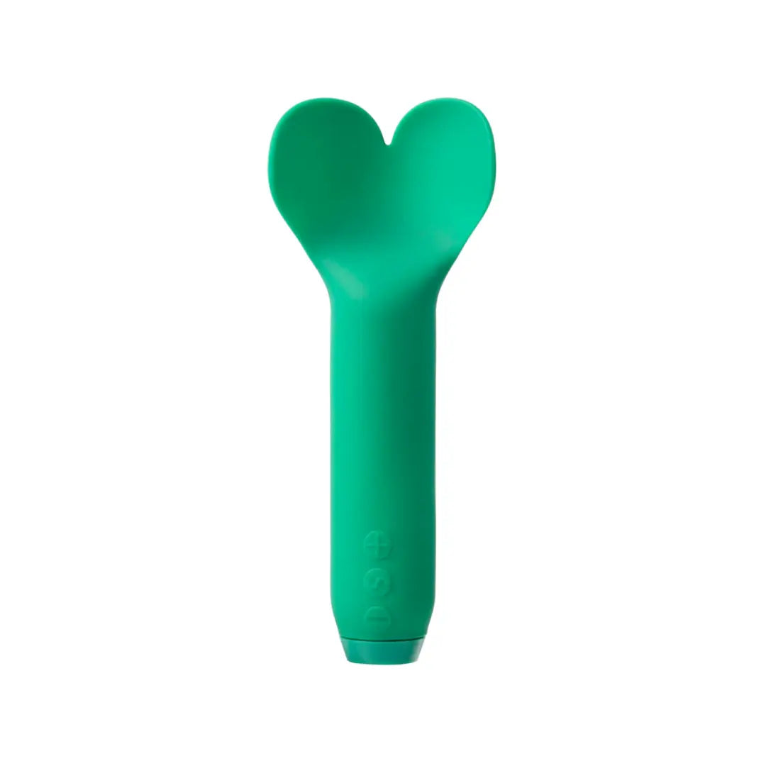 Je Joue Amour slim vibrator in emerald green front view