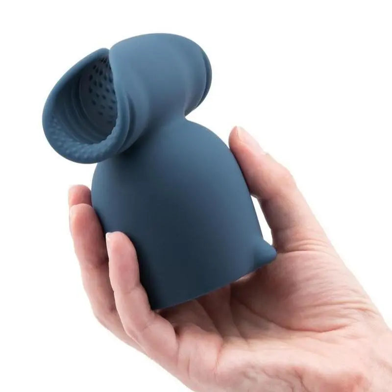 Le Wand brand blue silicone penis stroker attachment for vibrating wands