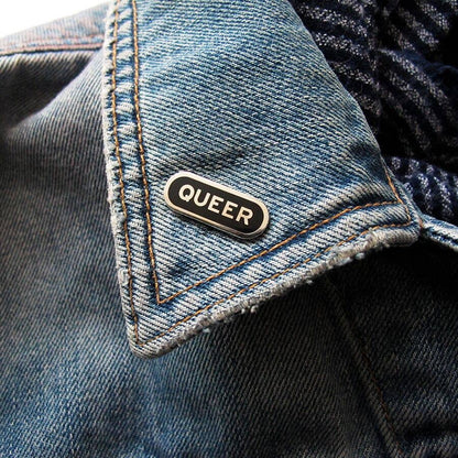 QUEER Silver Enamel Pin