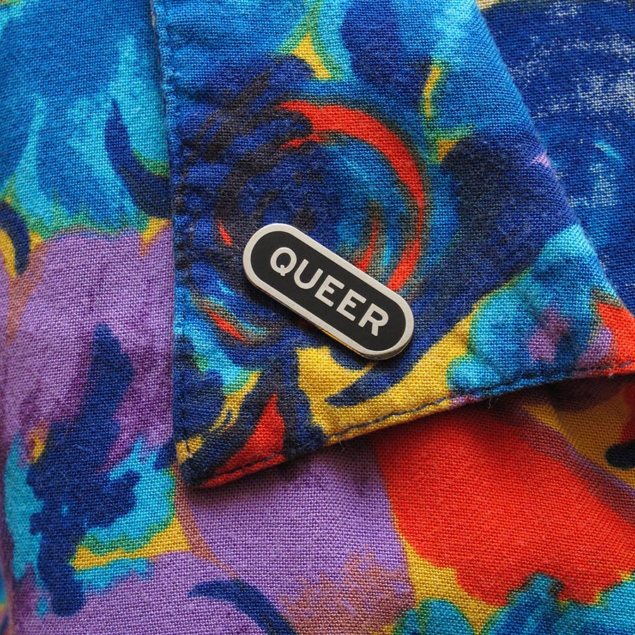 QUEER Silver Enamel Pin