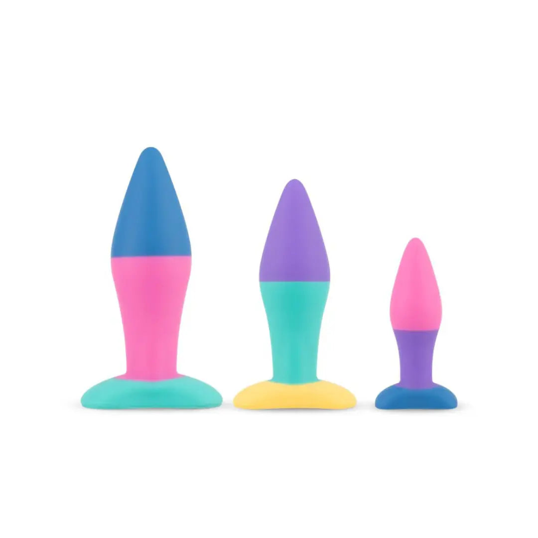 Koda 3-Piece Color-Block Silicone Butt Plug Set - Field Day Boutique