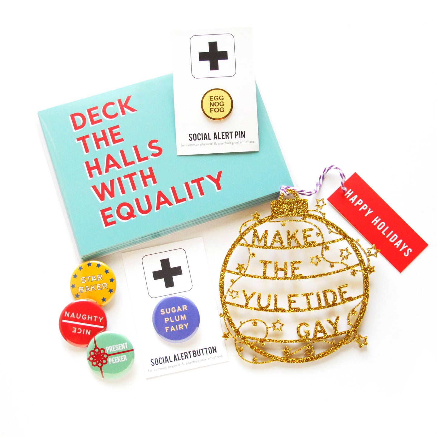 NAUGHTY or NICE Pinback Button