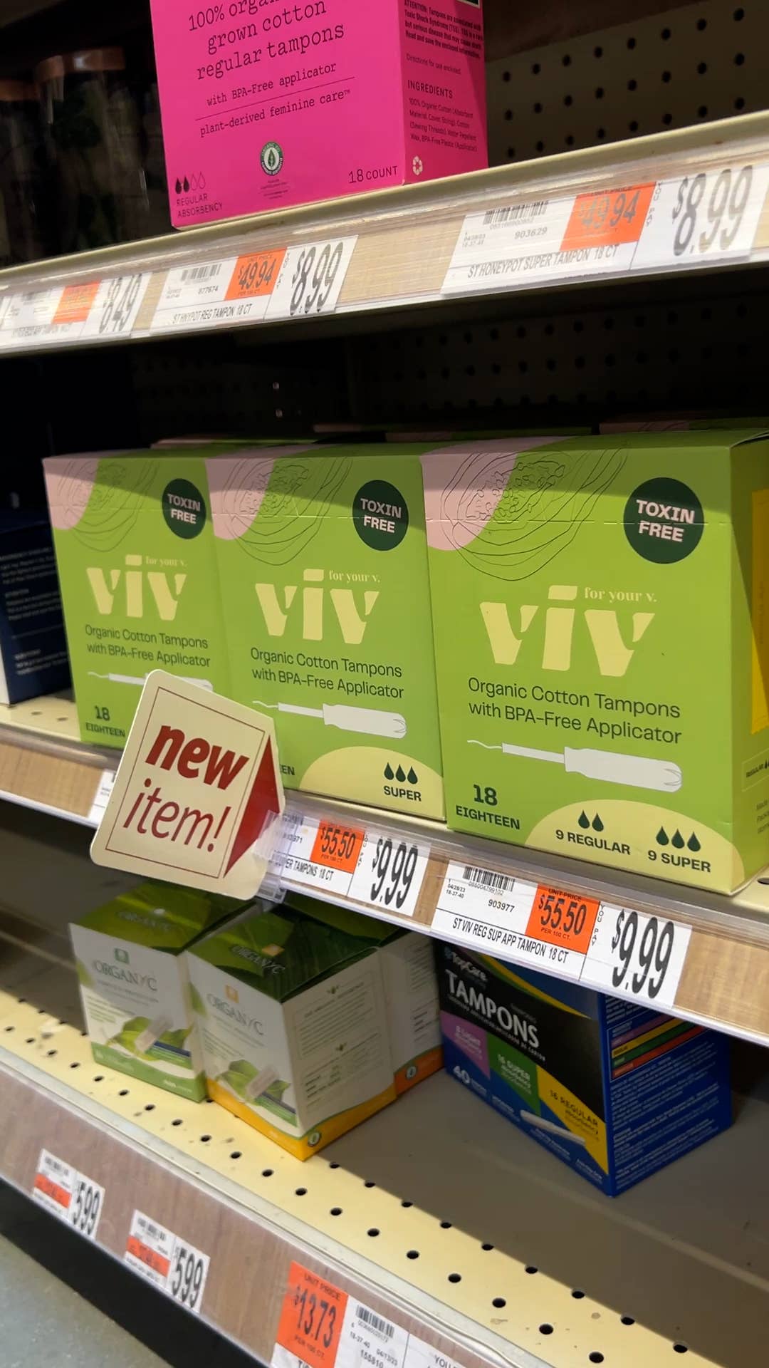 Viv Organic Cotton Tampons