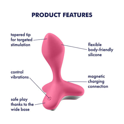 Satisfyer Game Changer Vibrating Plug Berry - Field Day Boutique