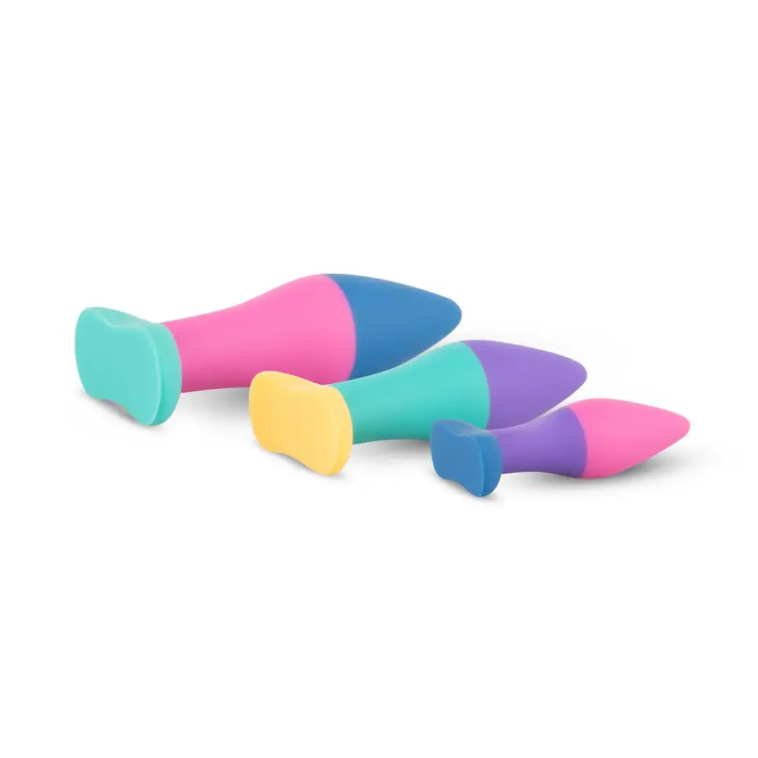 Koda 3-Piece Color-Block Silicone Butt Plug Set - Field Day Boutique