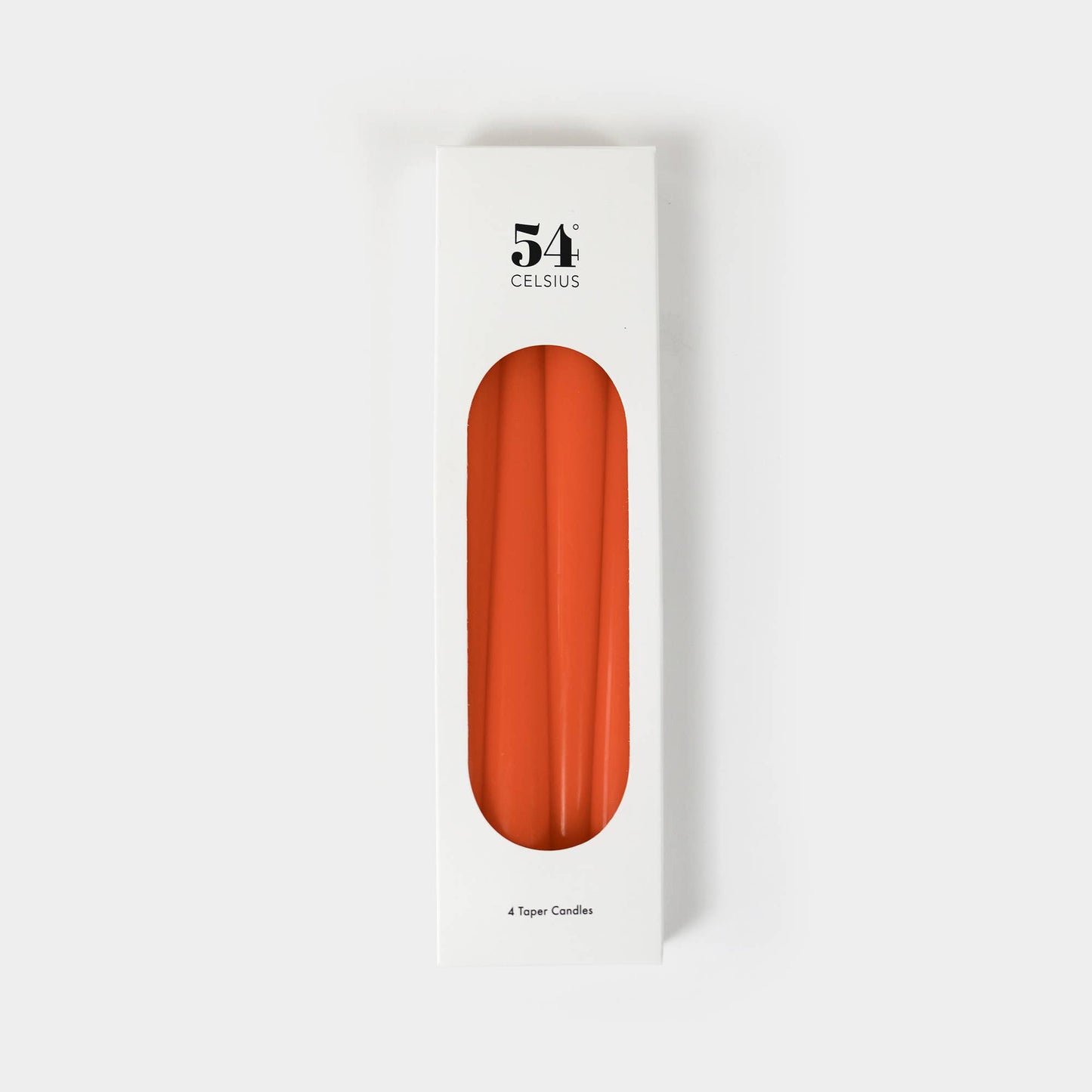 Taper Candles (4 Pack) - 10" Tall, 8 Hr Burn, Orange