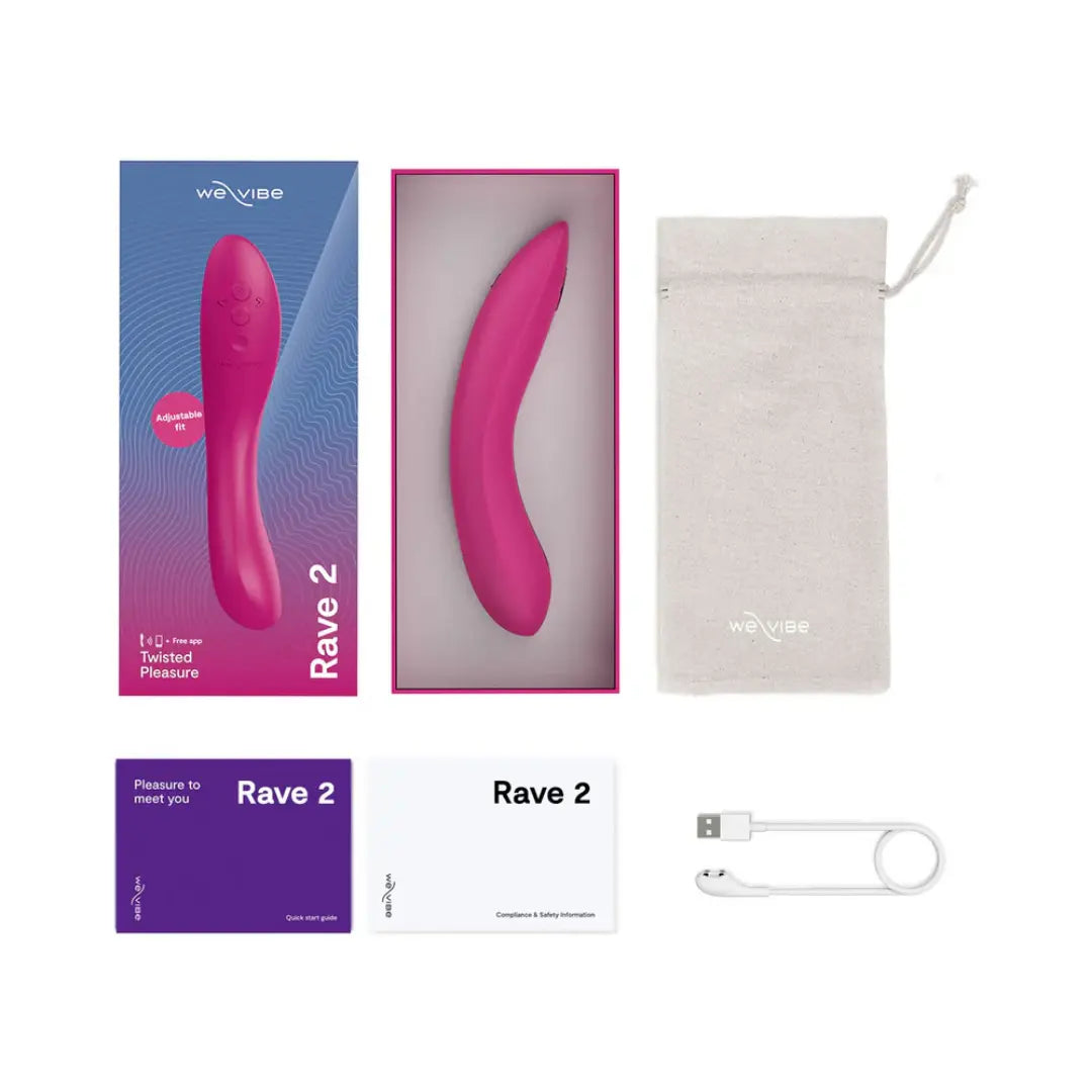 We-Vibe App Compatible Rave 2 Vibe Fuchsia Pink - Field Day Boutique