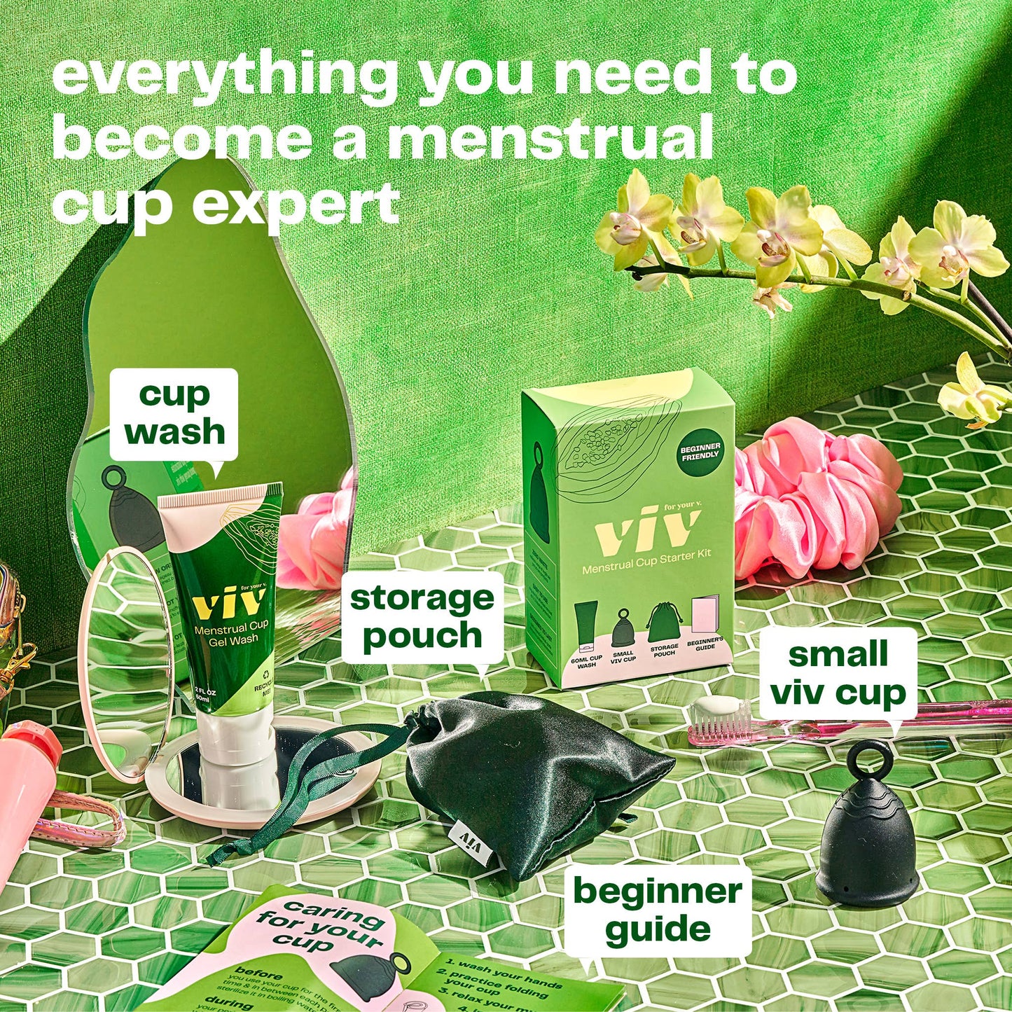 Viv Menstrual Cup Starter Kit - Beginner Period Cup Bundle