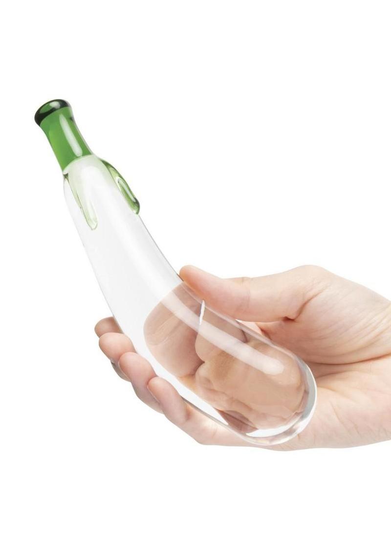 Eggplant Ecstasy Glass Dildo