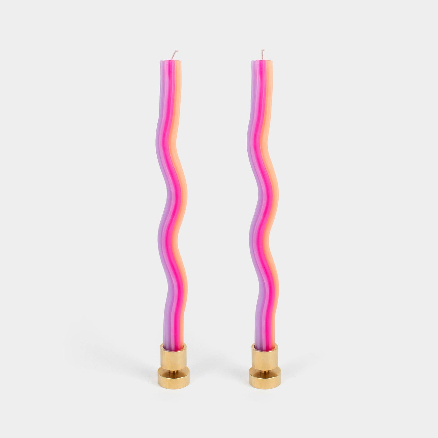 Wiggle Candles - Orange, Pink & Lav. (2 Pack) - 11" Tapers
