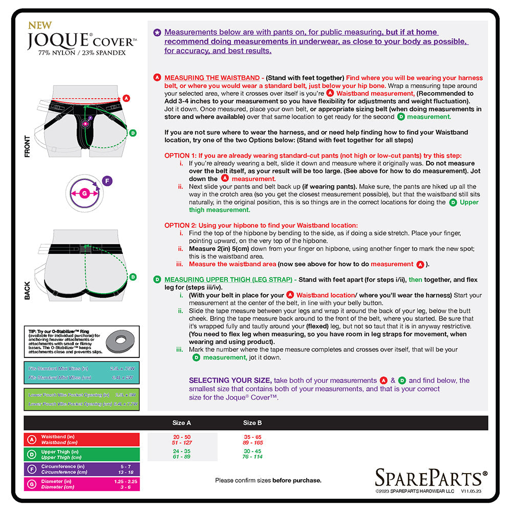 SpareParts Joque Cover Undwear Harness Black Size B