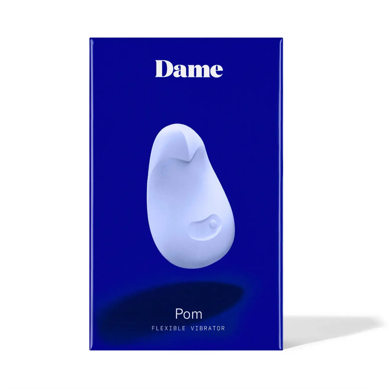 Dame Pom in Ice, a pale blue color in deep blue packaging