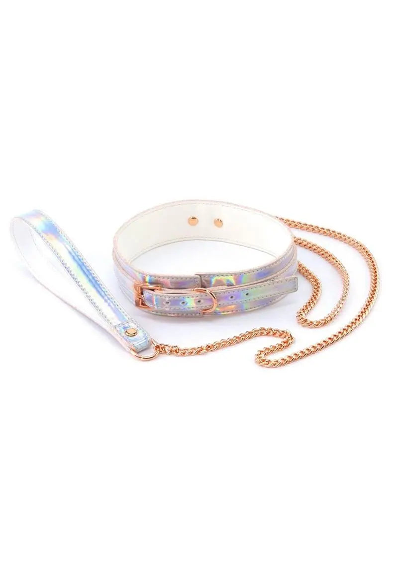 Cosmo Holographic Vinyl Collar and Leash Set Field Day Boutique