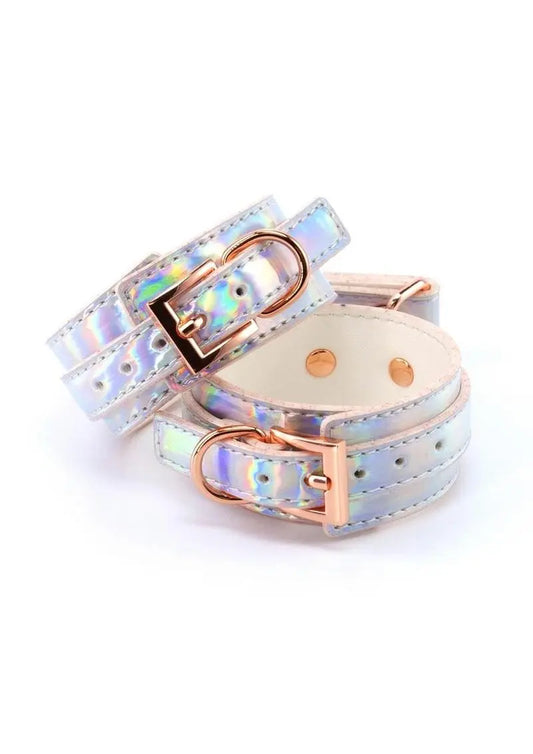 Cosmo Holographic Vinyl Ankle Cuffs Field Day Boutique