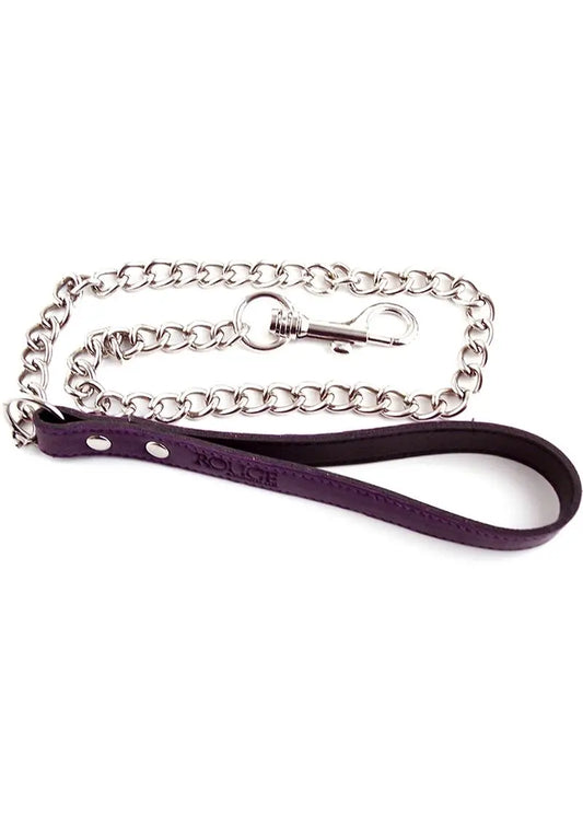 Purple Leather Lead with Chain Field Day Boutique