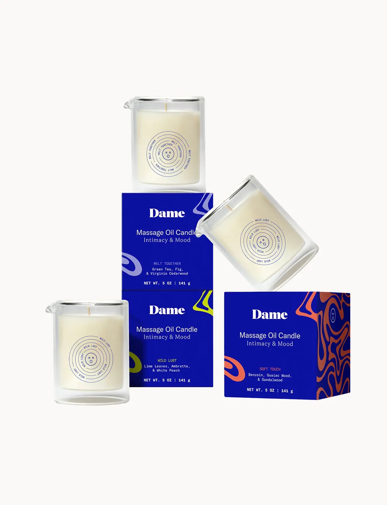 Massage Oil Candle: Wild Lust Dame Products