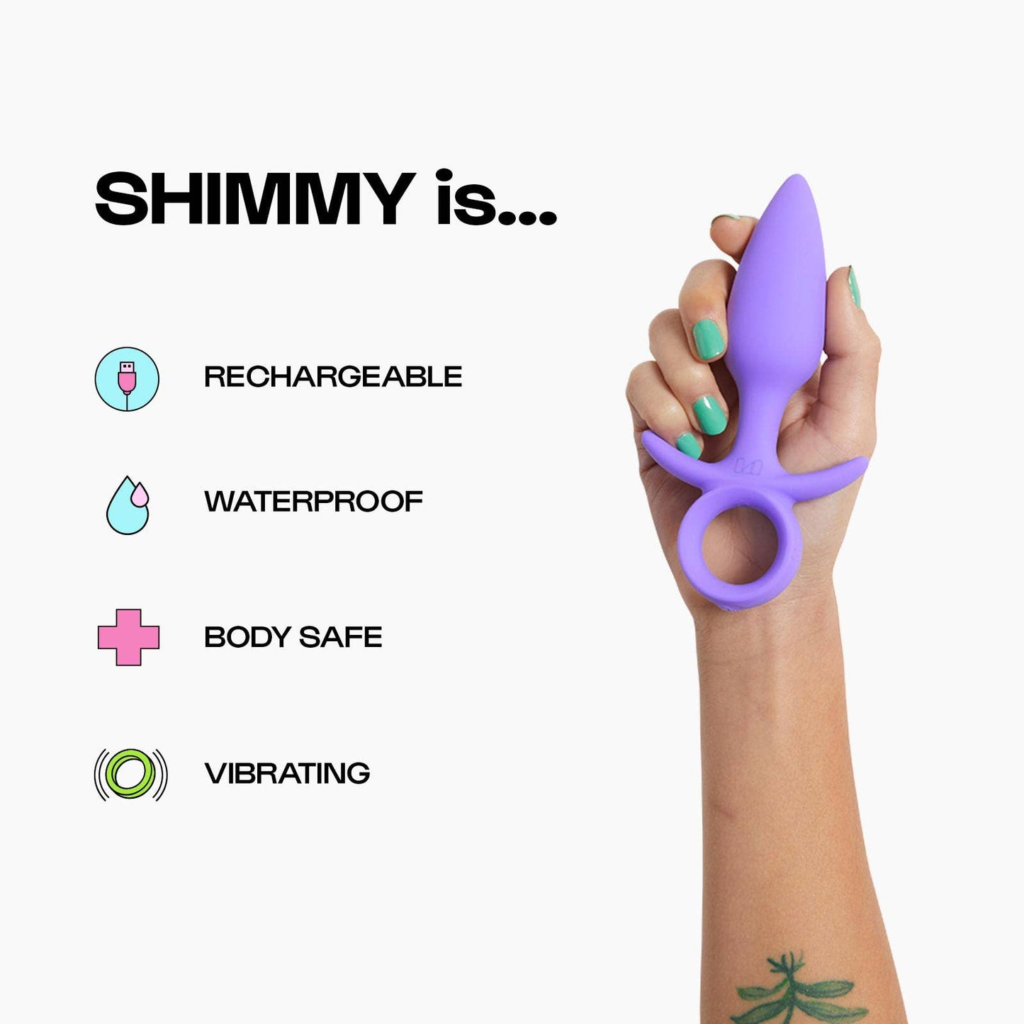 Unbound Shimmy Medium-Size Vibrating Butt Plug