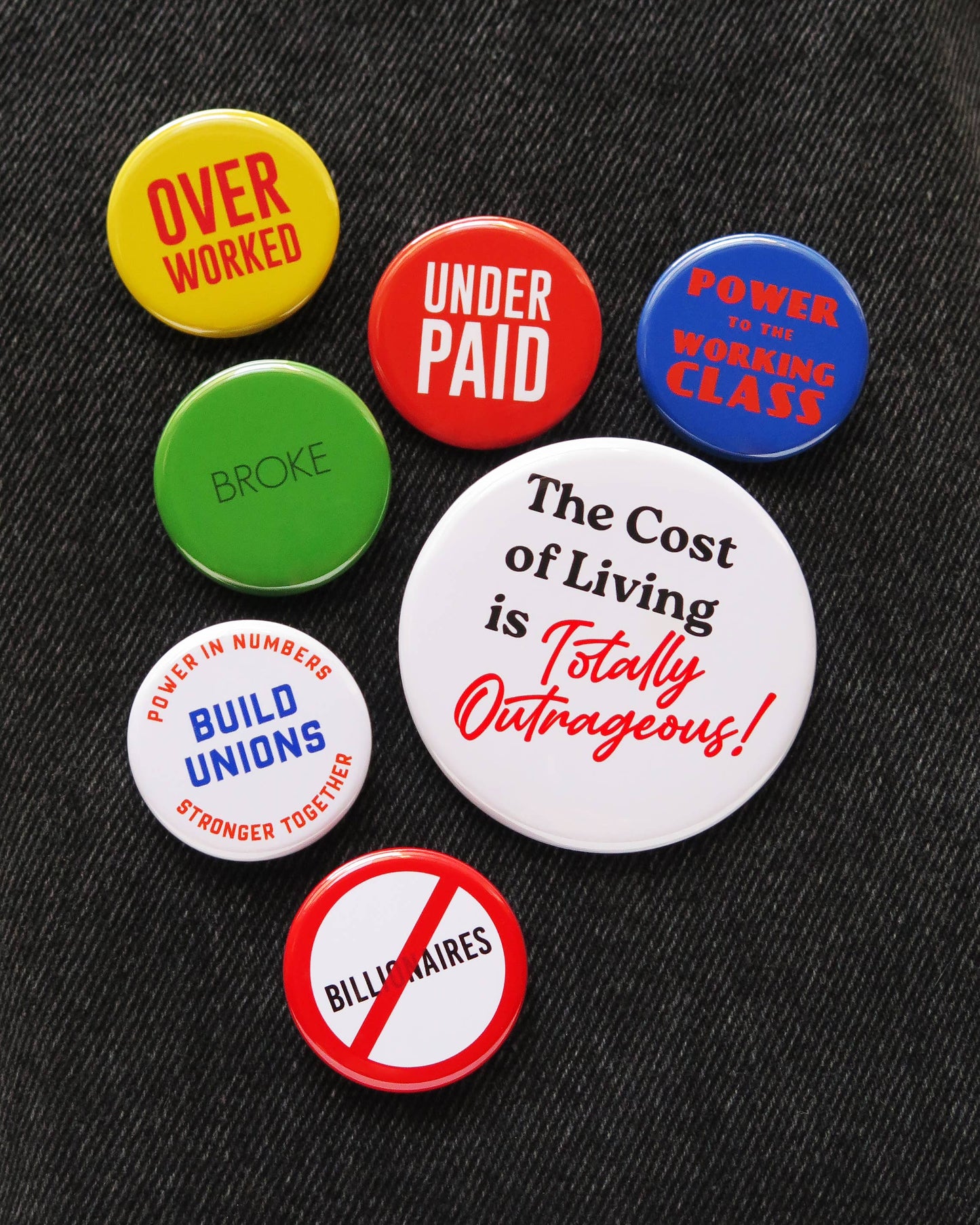 NO BILLIONAIRES Pinback Button