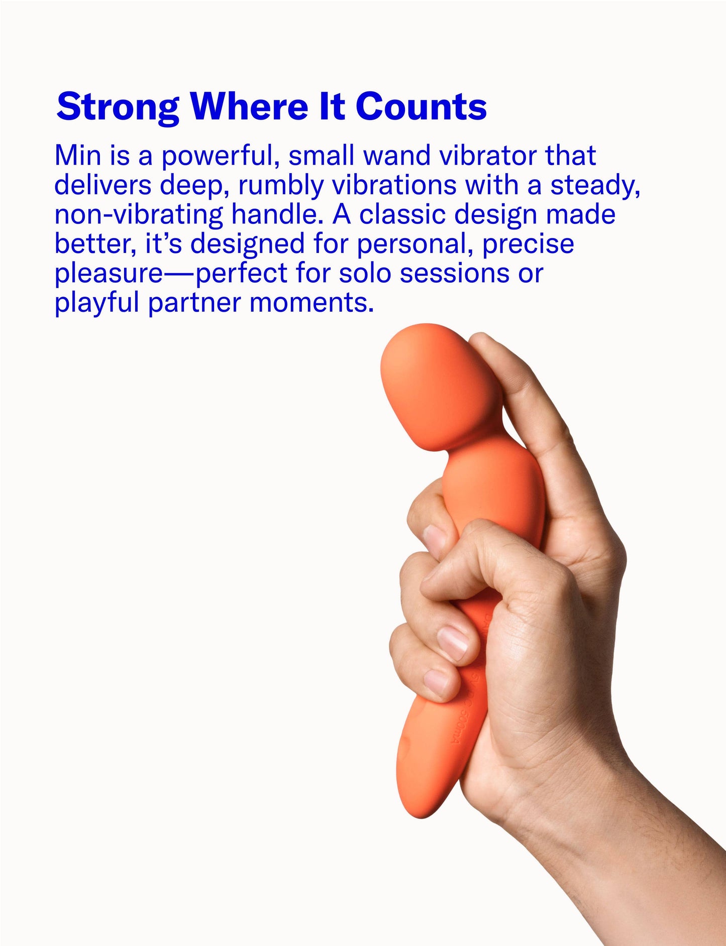 Dame Min Mini Wand Vibrator Papaya