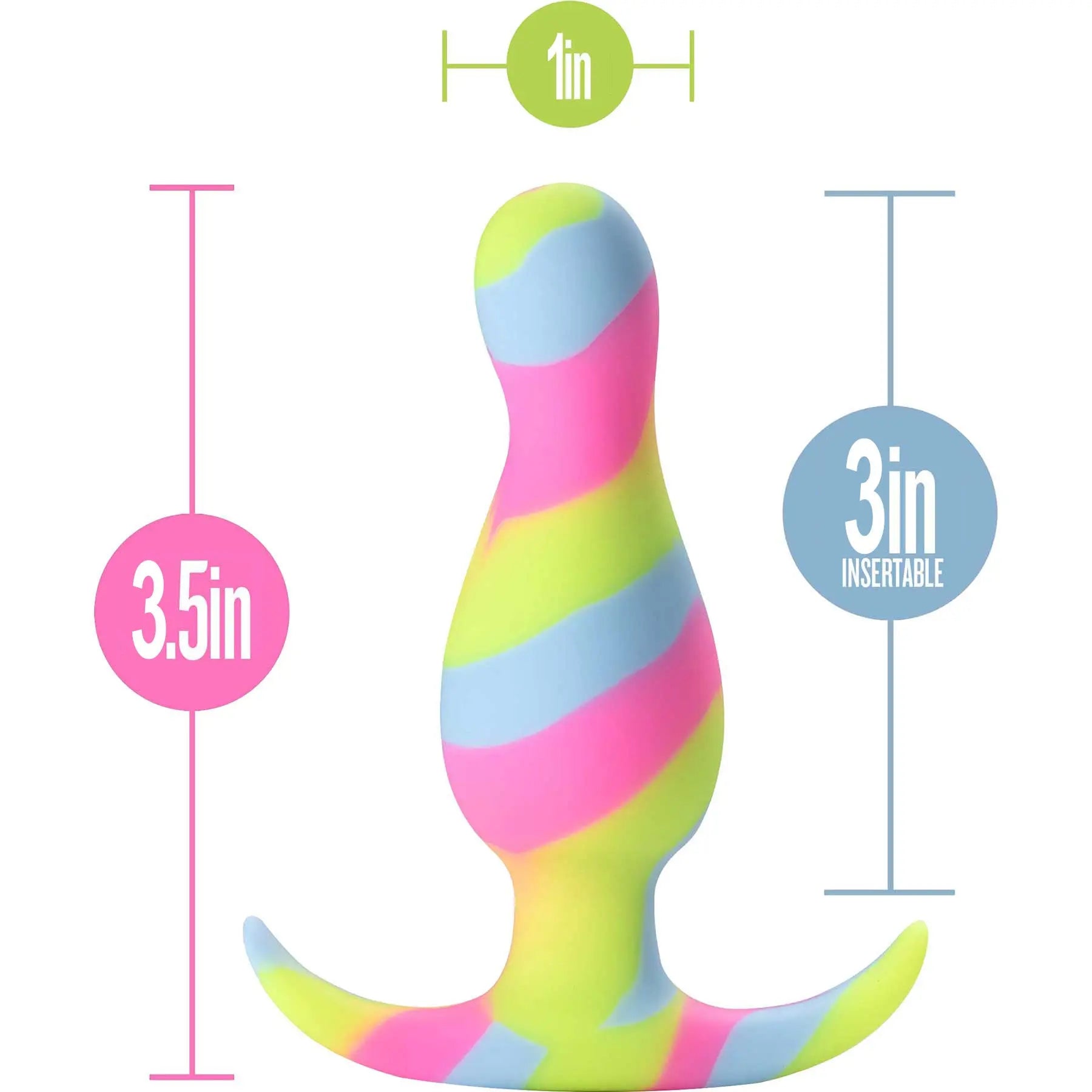 Avant Kaleido three inch length by one inch diameter anal plug for beginners