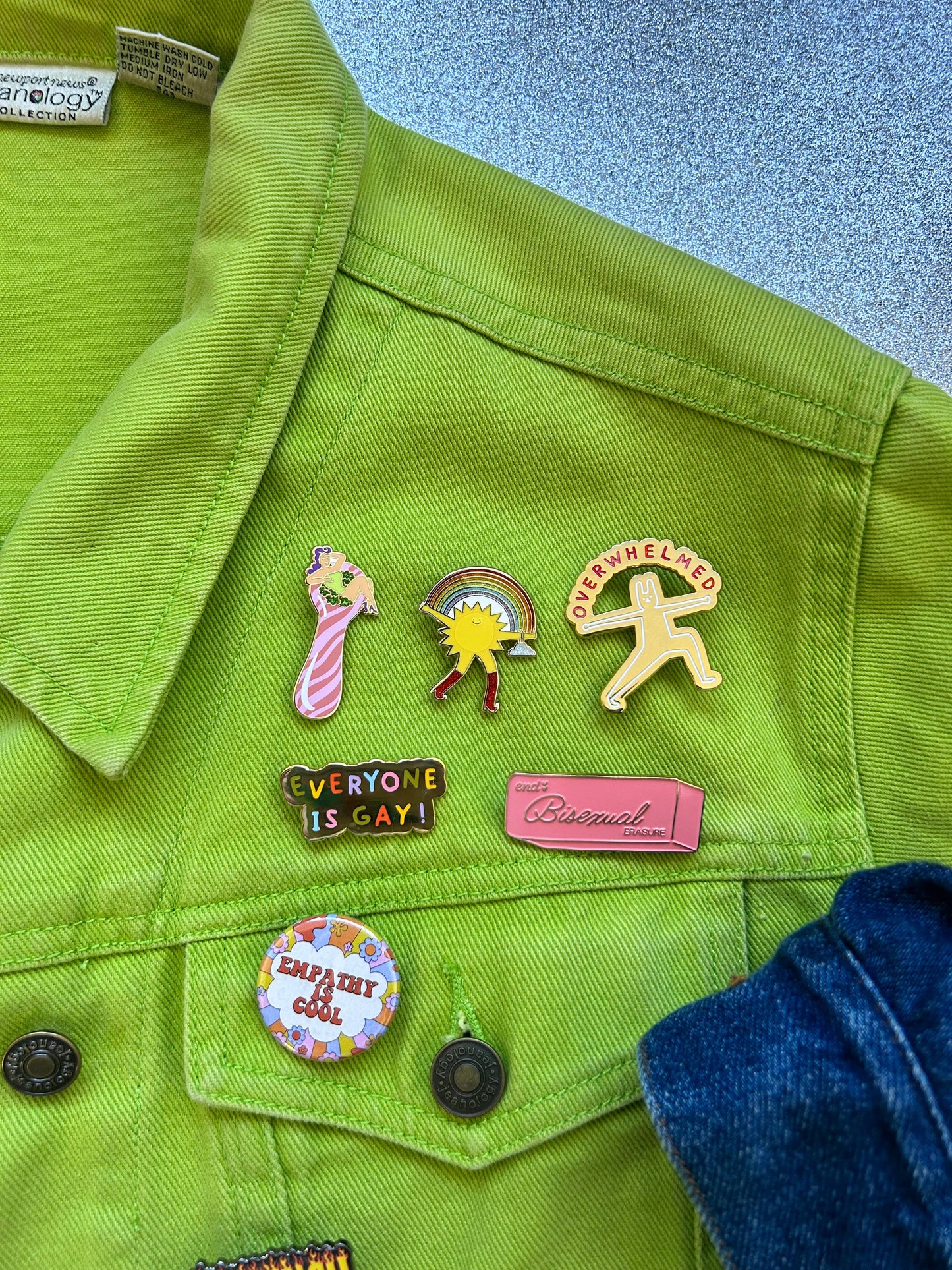 End Bisexual Erasure Enamel Pin