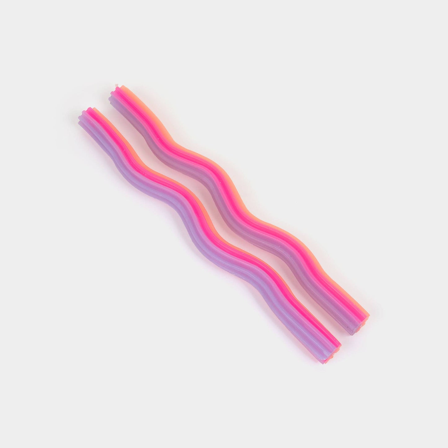 Wiggle Candles - Orange, Pink & Lav. (2 Pack) - 11" Tapers