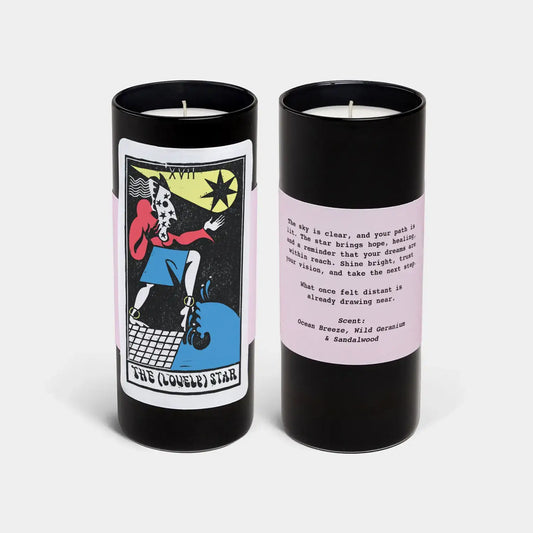 NEW: Tarot The (Lovely) Star Candle - 6" Tall & 60 Hr Burn