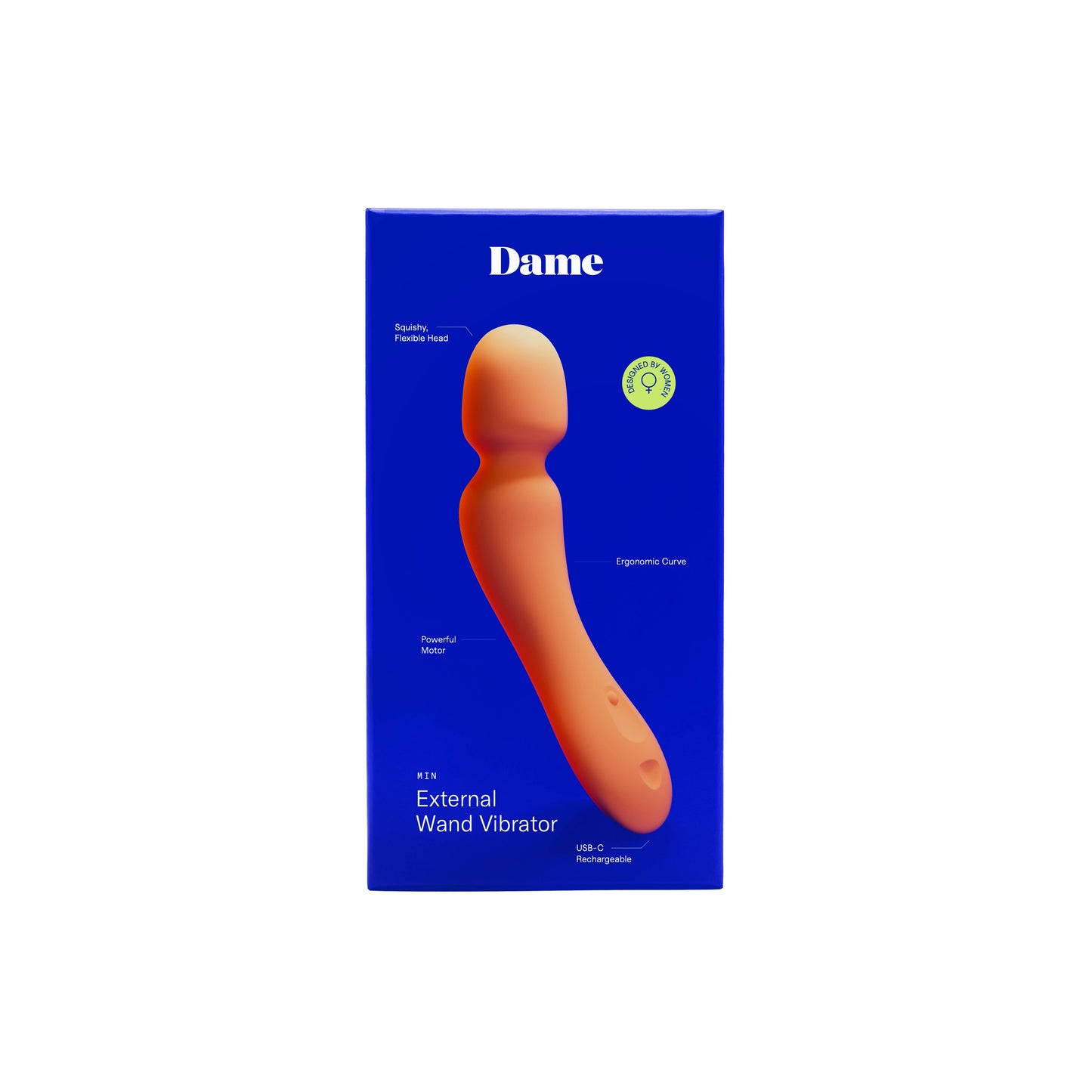 Dame Min Mini Wand Vibrator Papaya