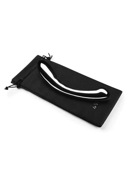 Le Wand Arch stainless steel wand with black cinching storage bag