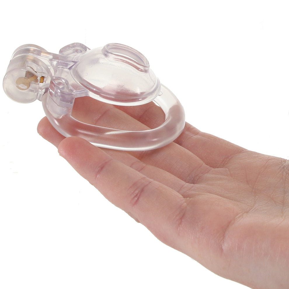 Blueline Acrylic See Thru Mini Cock Micro Chastity Cage