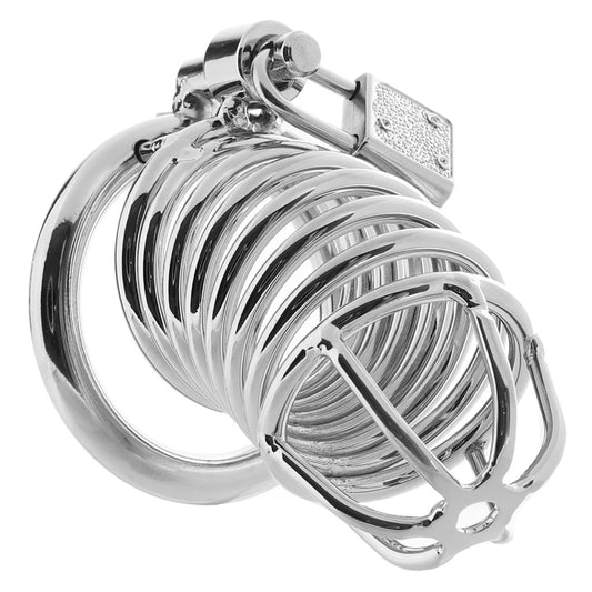 Blueline Deluxe Stainless Steel Chastity Cage