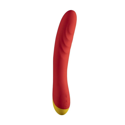 Romp Hype orange-red silicone vibrating dildo 