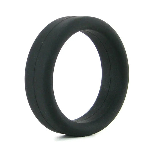 Black silicone stretchy penis ring